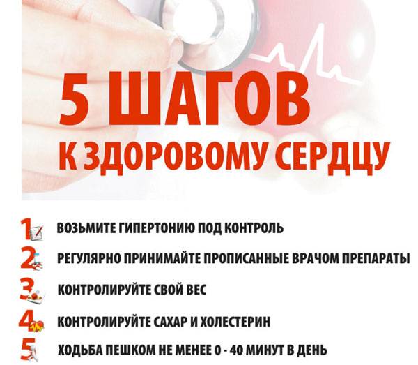 Пять шагов к здоровому сердцу