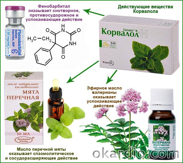 действующие вещества корвалола