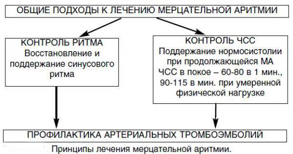 Принципы лечения мерцательной аритмии