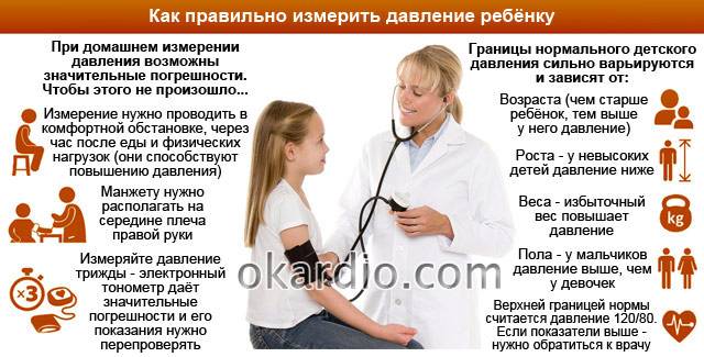 правила измерения давления ребёнку