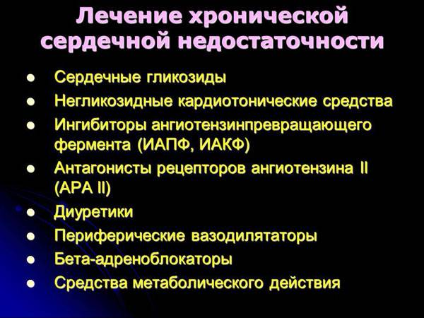 Лечение хронической сердечной недостаточности