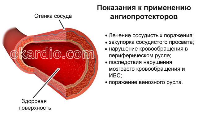 показания к применению ангиопротекторов